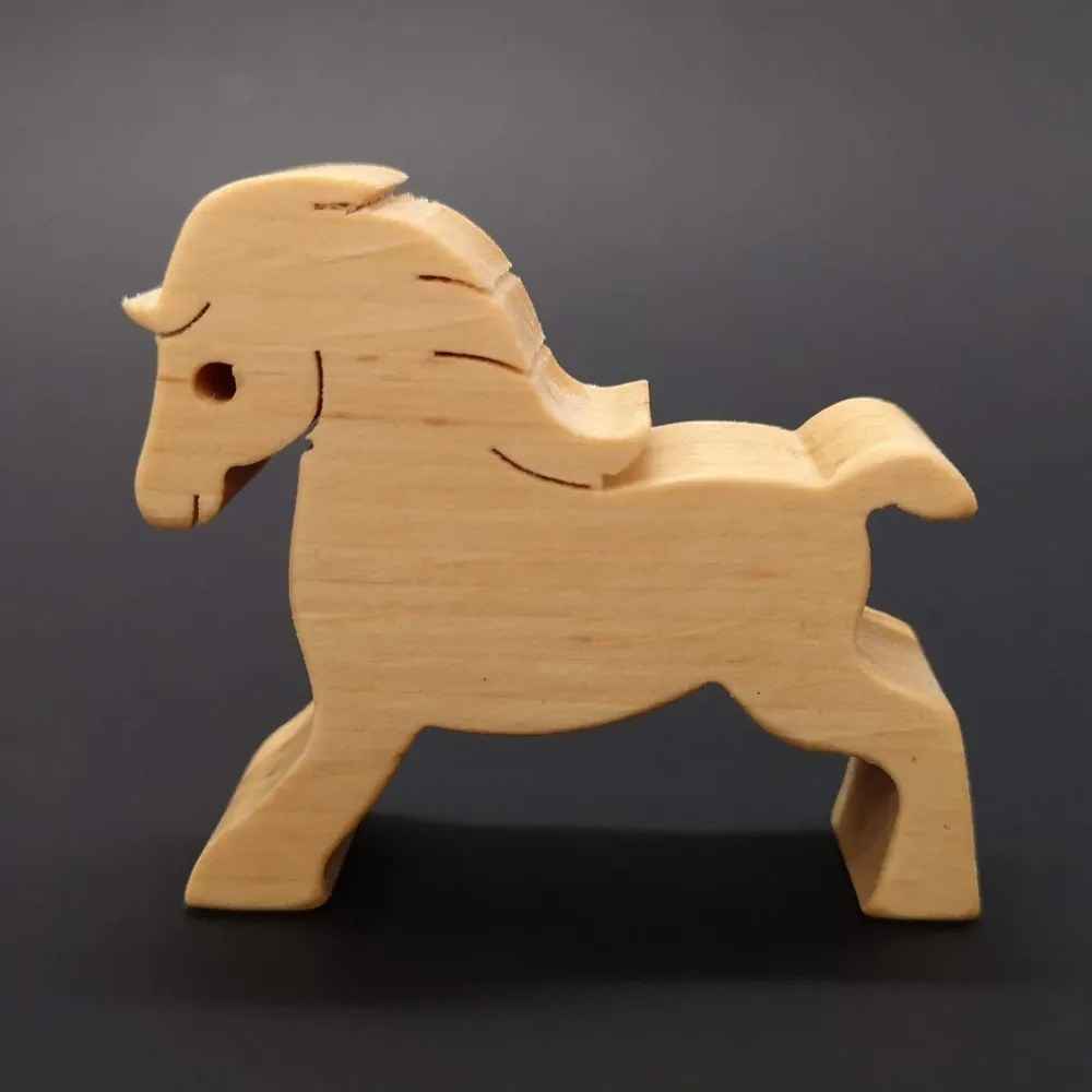 AMADEA Drevený kôň, masívne drevo, 6x5,5x2 cm