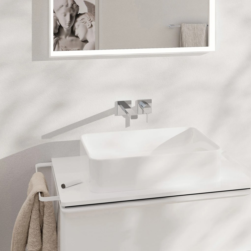 Hansgrohe Tecturis E, páková umývadlová batéria EcoSmart+ pod omietku s výtokom 225 mm, chrómová, HAN-73051000