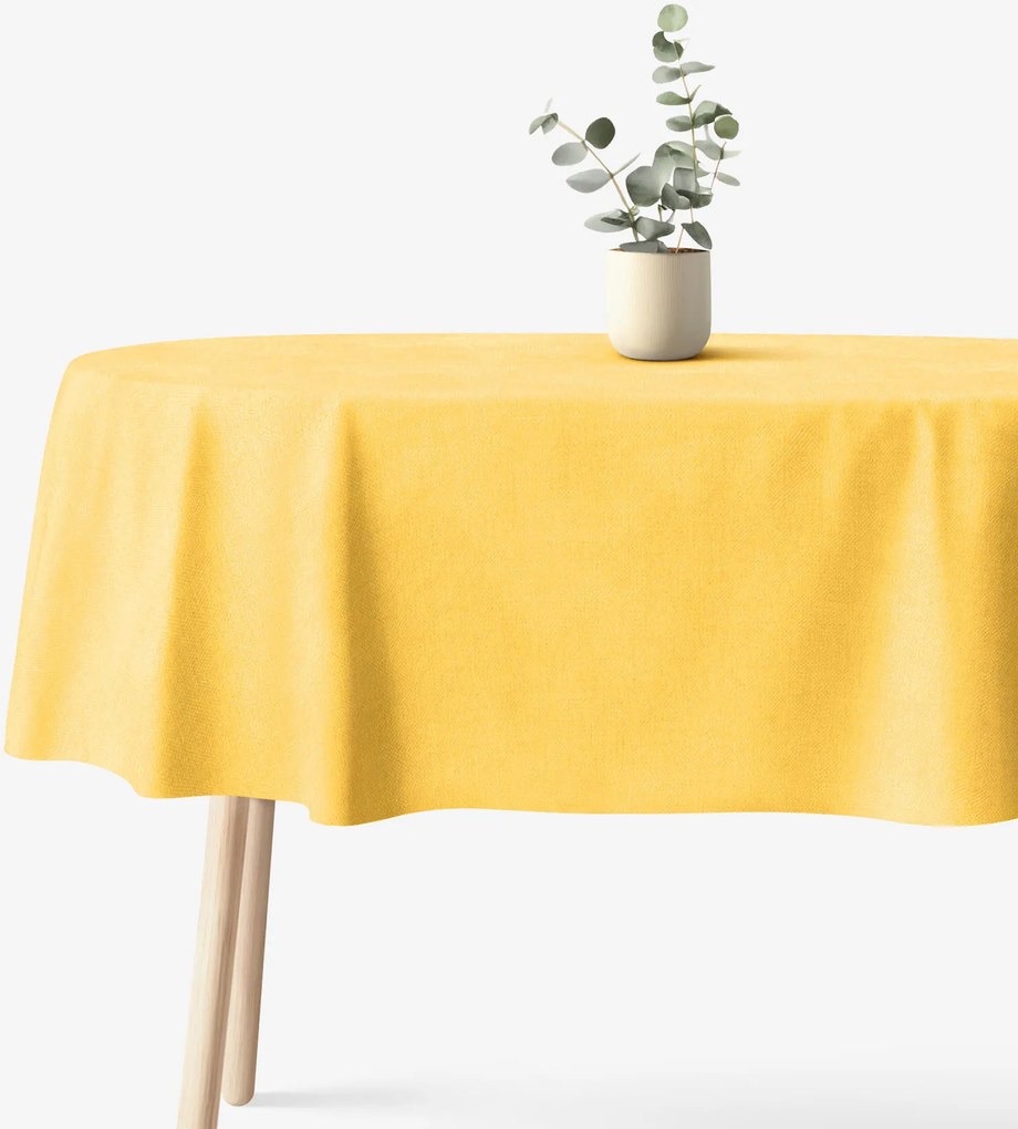 Goldea oválny obrus malaga - žltý 140 x 280 cm