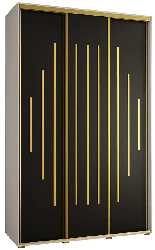 Skriňa 45 Canaris 12 170 biela/čierna/gold