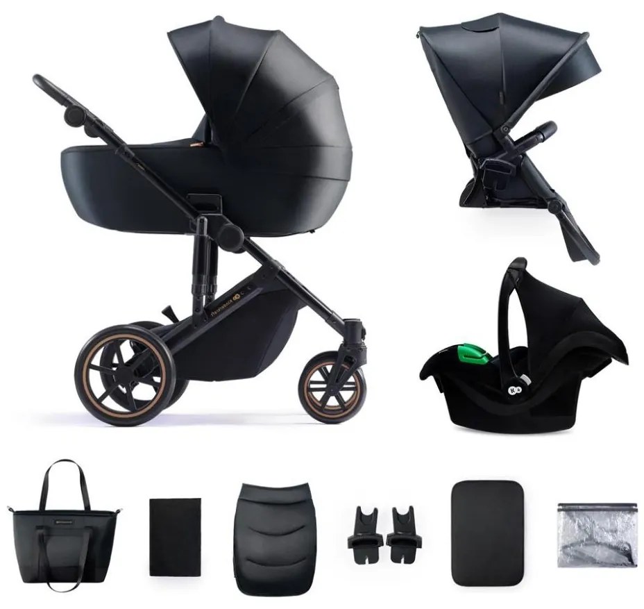 KINDERKRAFT SELECT PRIME 2 Premium 3v1 kombinovaný kočík Venezian black