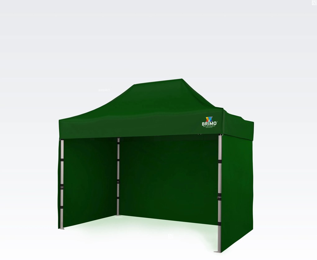 BRIMO Nožnicový párty stan EXCLUSIVE ALU 2x3 m s 3 stenami zelený