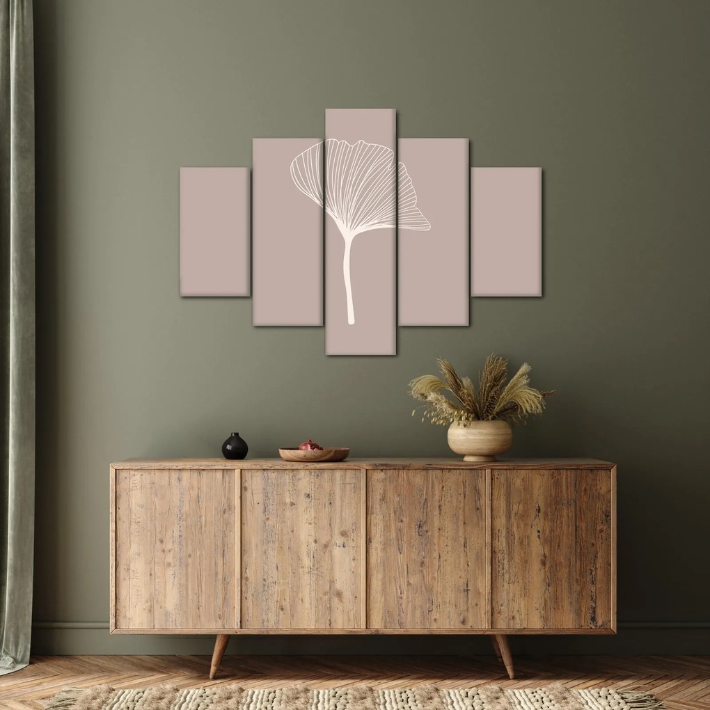 Obraz - Béžové listy N⁰5 (150x105 cm)
