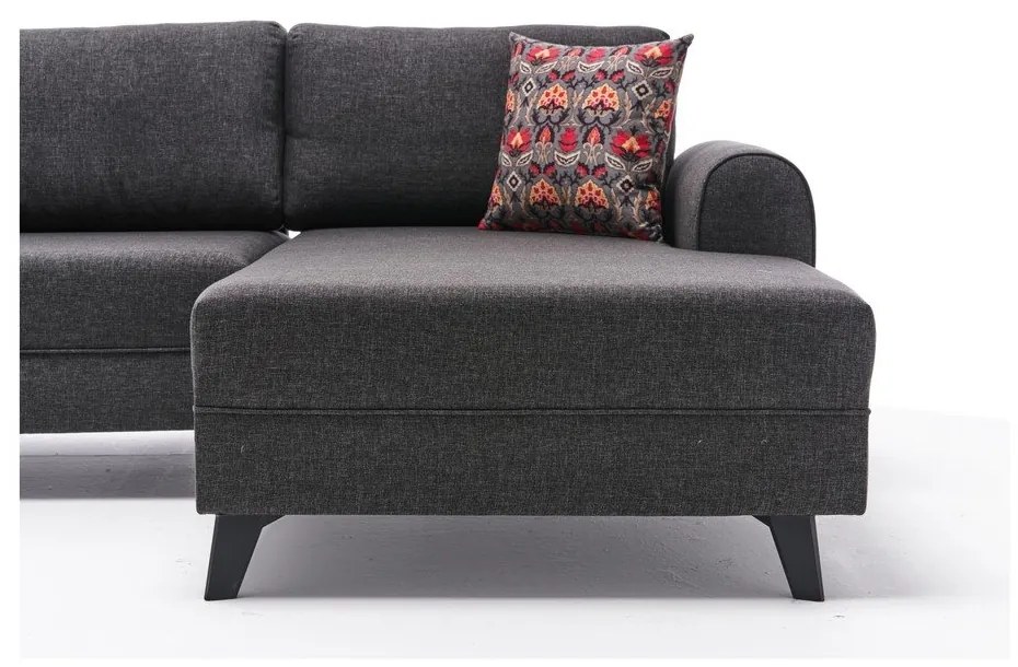 Antracitovosivá rohová pohovka (do tvaru "U") Belen – Balcab Home