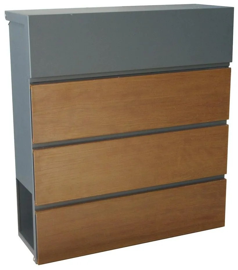 Poštová schránka 370 x 410 x 130 mm, dekor drevo