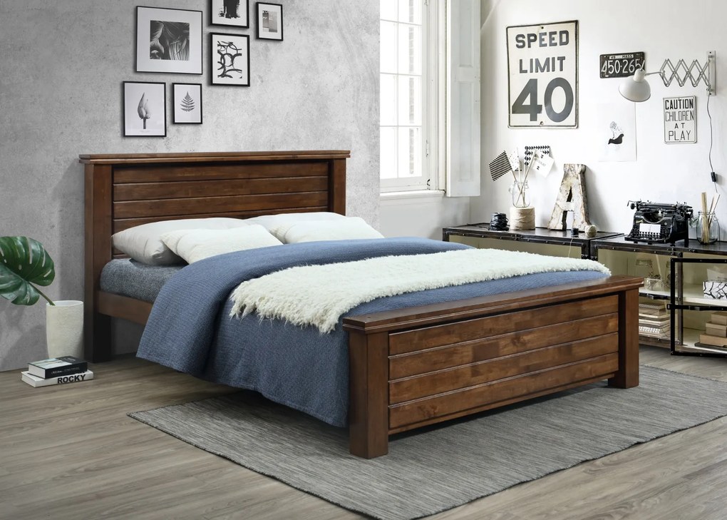 Manželská posteľ JERSEY KING 180, orech