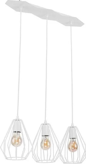 LED luster na lanku BRYLANT 3xE27/60W/230V biely