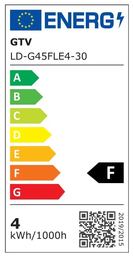 Teplá biela filamentová žiarovka E14, 4 W – GTV