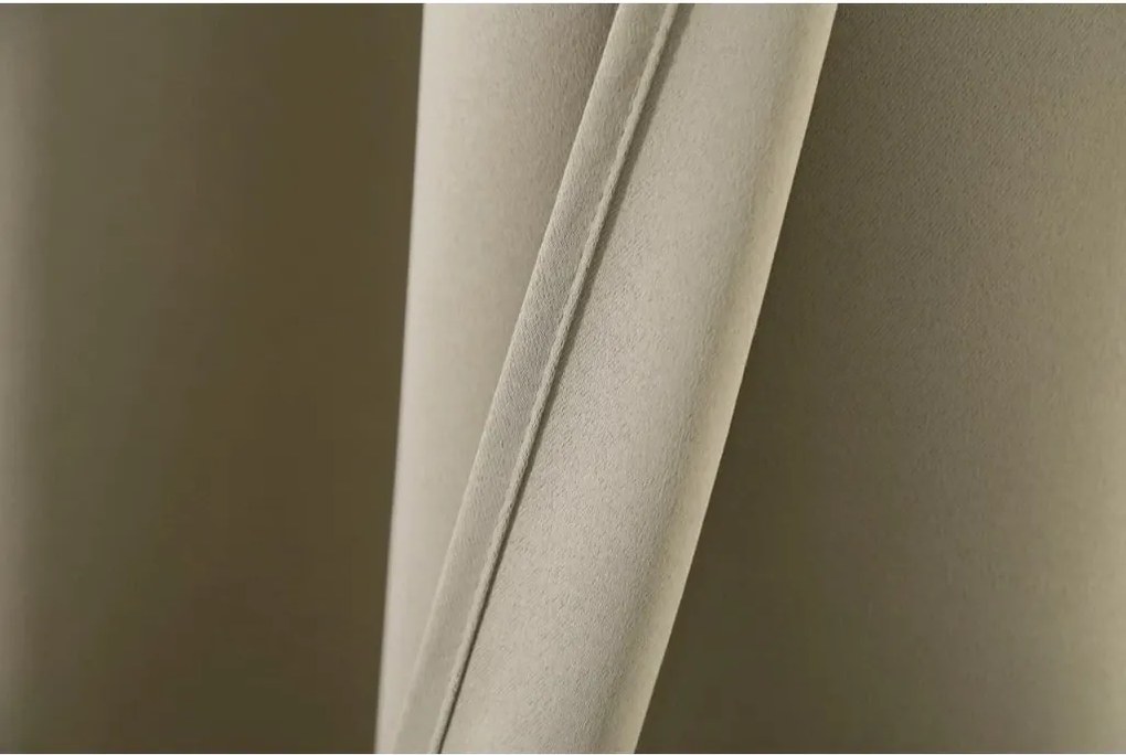 Záves OXFORD 140x270 cm, svetlobéžový Zavesenie: Riasiaca páska