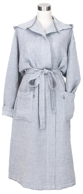 Dámsky župan Terva s kapucňou, sivý, Veľkosť L