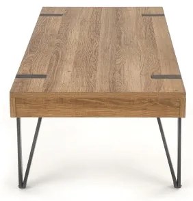 Konferenčný stolík TULUZA 41x120 cm zlatý orech/čierna