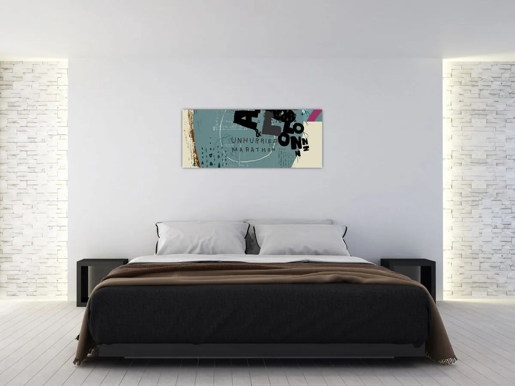 Obraz - Lietajúci balón s dúhou (120x50 cm)