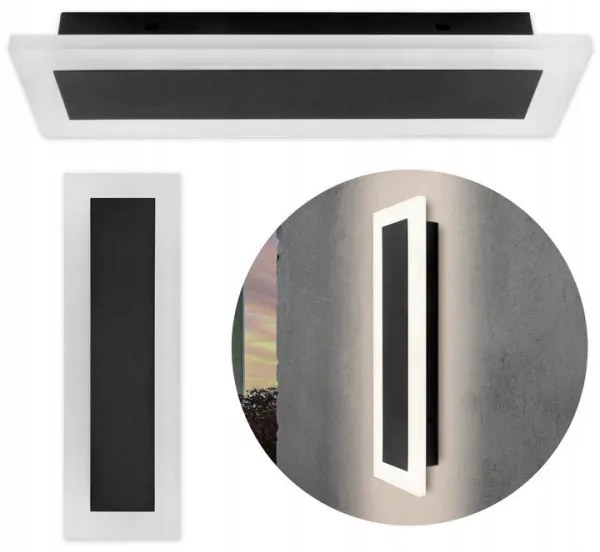 LED Vonkajšie nástenné svietidlo LED/19W/230V IP54 čierna