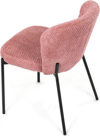 Jedálenská stolička bouclé, ružová CT-W1077 PINK2