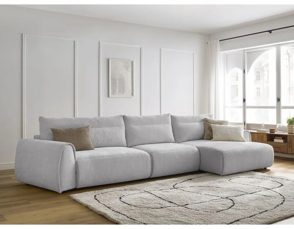 Svetlosivá rohová pohovka Aden – Bobochic Paris