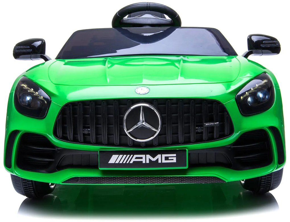 Detské elektrické autíčko na diaľkové ovládanie BestBerg BBCC-10G - Mercedes-Benz AMG GT R / od 3 rokov / nosnosť 25 kg / zelené
