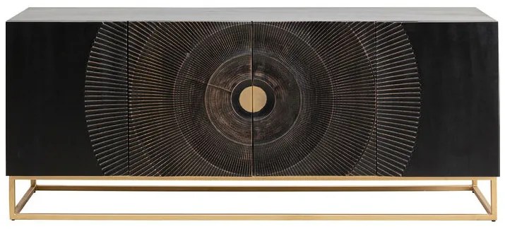 Madeira komoda čierna 177x75 cm