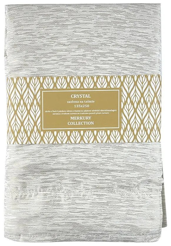 Záves na páske Crystal 135x250 béžová Merkury Home