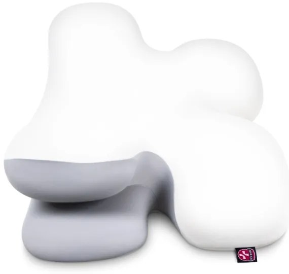 CONNECT IT CFH-6030-WH - Anatomický vankúš Virgo biely/sivý