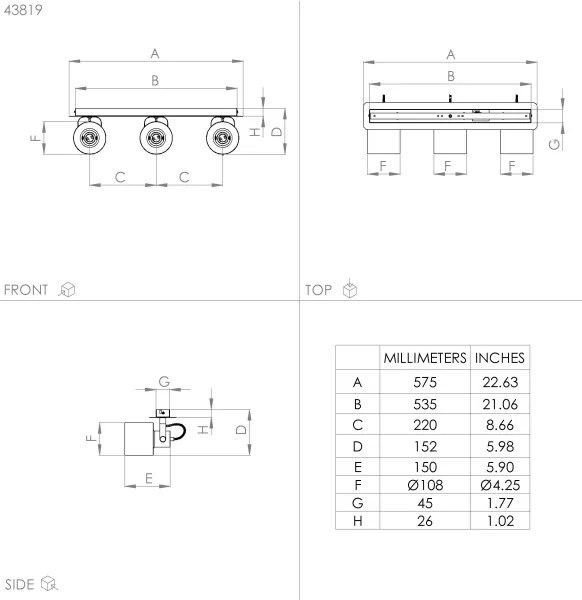 Eglo 43819 - Bodové svietidlo SOUTHERY 3xE27/40W/230V