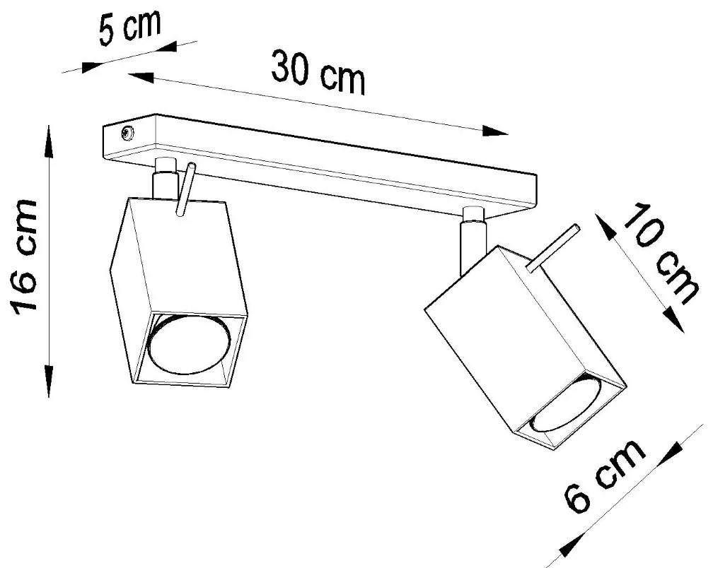 Bodové svietidlo Merida, 2x čierne kovové tienidlo, (možnosť polohovania)
