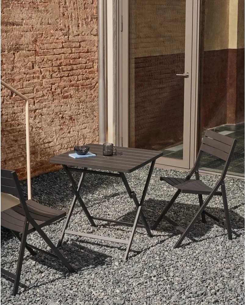 Čierna kovová záhradná stolička Torreta – Kave Home