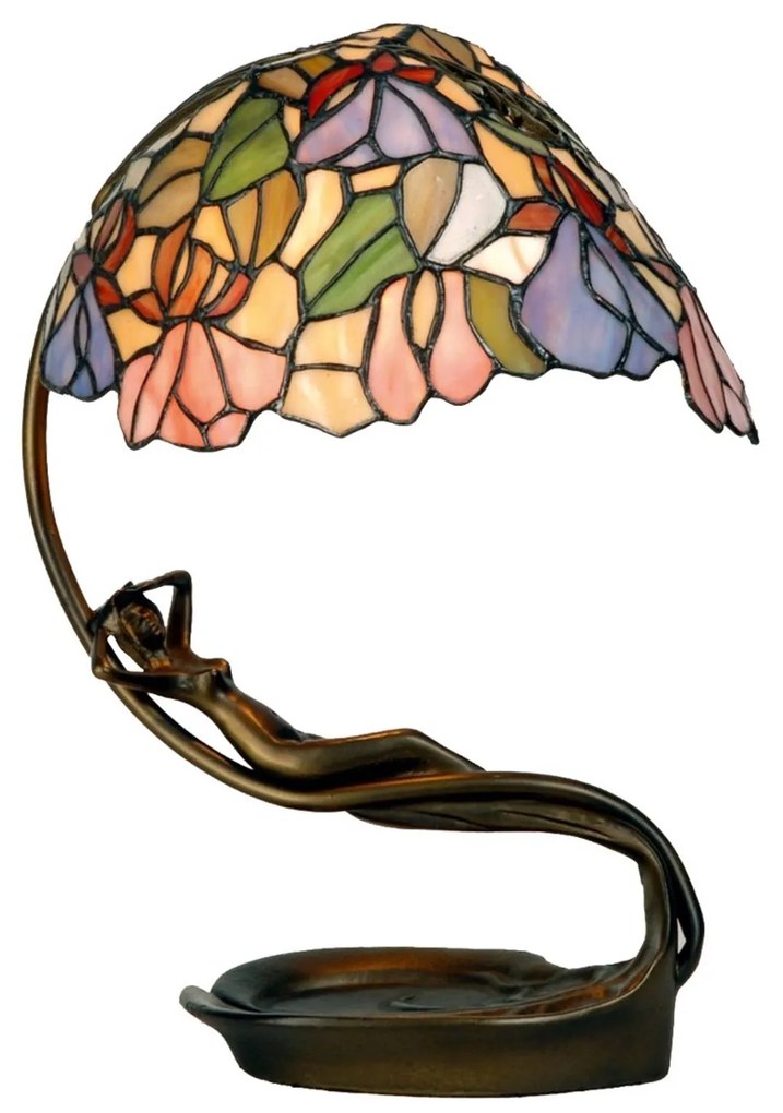 Vynikajúca stolná lampa Eve v štýle Tiffany