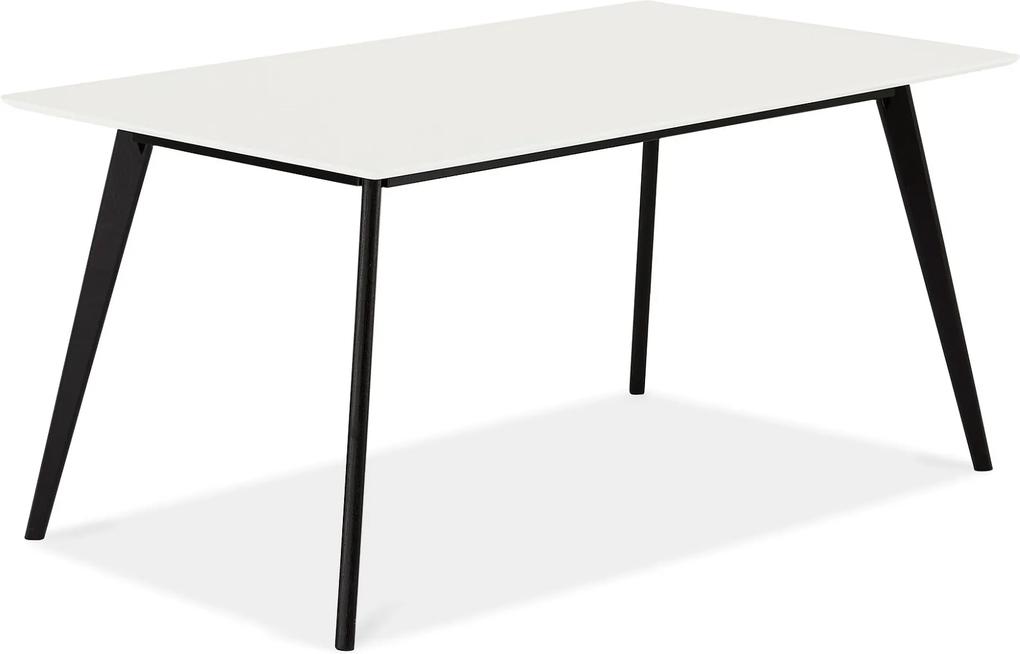 Dizajnový jedálenský stôl Aaden, biela / čierna