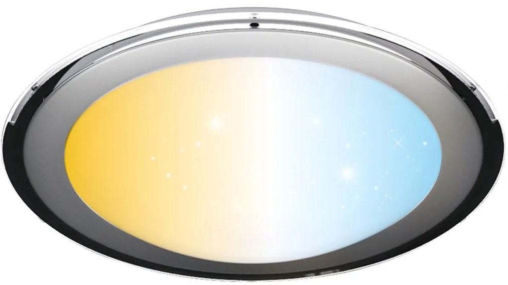 Aigostar - stmievateľné LED stropné svietidlo 60W/230V 2700-6500K priemer 52,7 cm chróm + diaľkové ovládanie