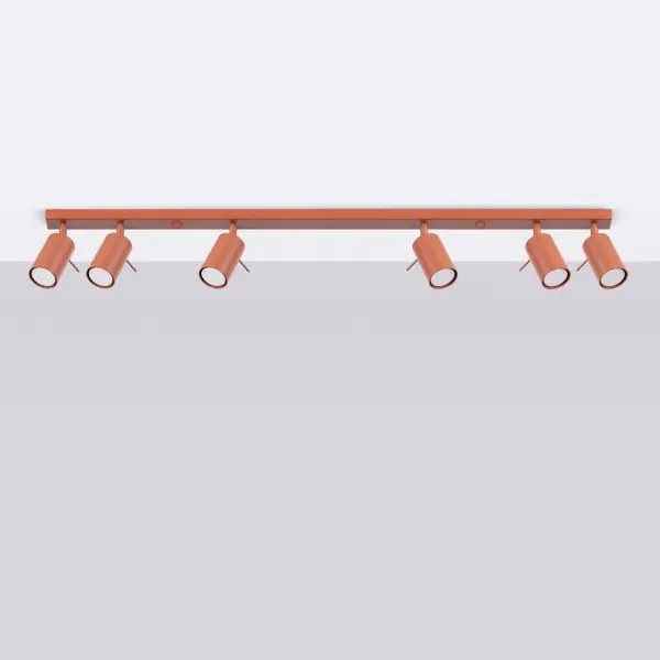 Sollux SL.1511 - Bodové svietidlo RING 6xGU10/10W/230V červená