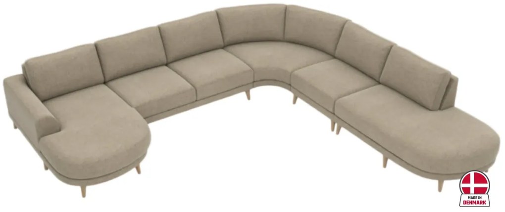 Sedacia súprava DUNA v tvare U, pravá, sivá (matrix-17-dark grey)