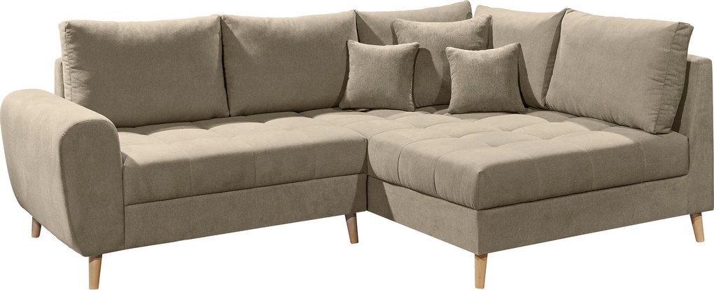 XXXLutz ROHOVÁ SEDAČKA, textil, kompozitné drevo, piesková MID.YOU - Sedačky - 002220026005