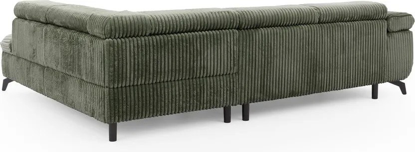 Zelená menčestrová rohová pohovka (pravý roh/do L) Marbeya – Ropez