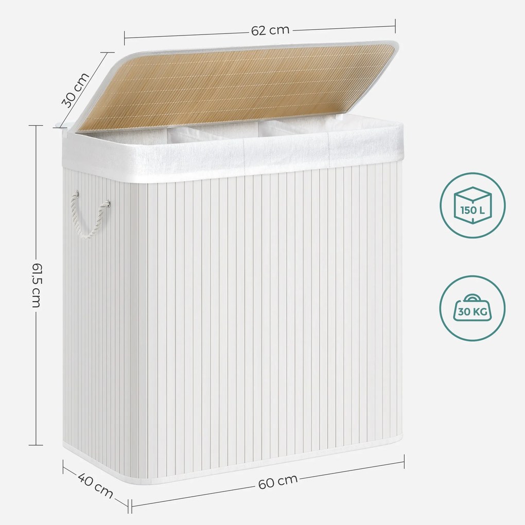 Kôš na bielizeň Danielle 61,5x60x40 cm