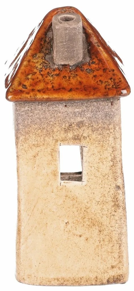 Svietnik na čajovú sviečku Domček, 7 x 13 x 6 cm