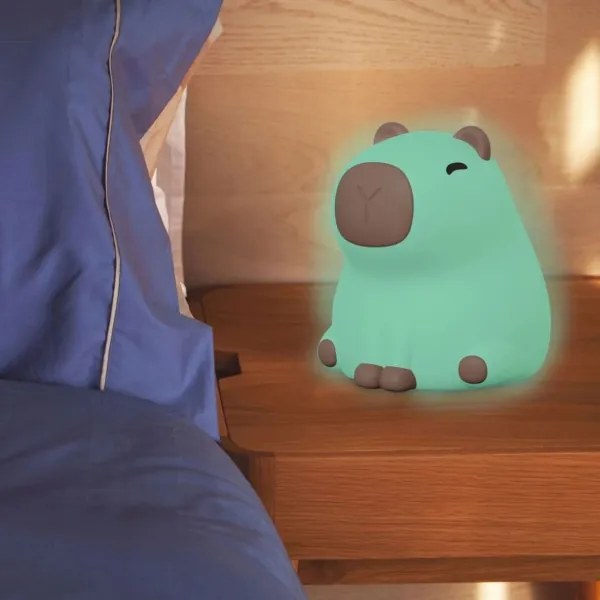 LED RGBW Stmievateľná detská lampa LED/1W/5V USB 1200 mAh kapybara