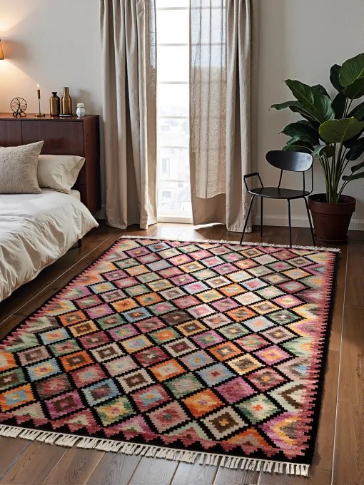 Koberec Hanse Home Kamal Zara čierny / viacfarebný