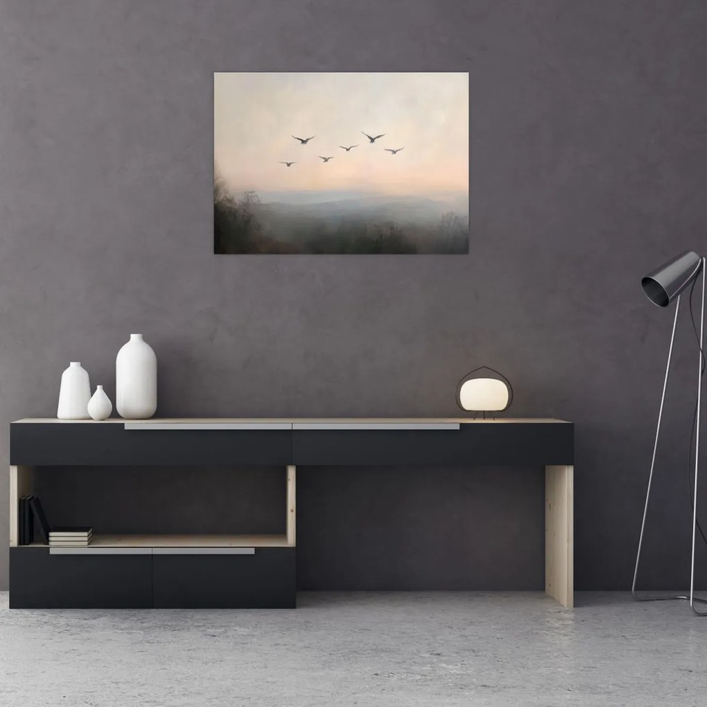 Obraz - Hejno vtákov (70x50 cm)
