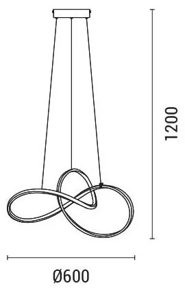 LED Luster na lanku LED/30W/230V 3000K