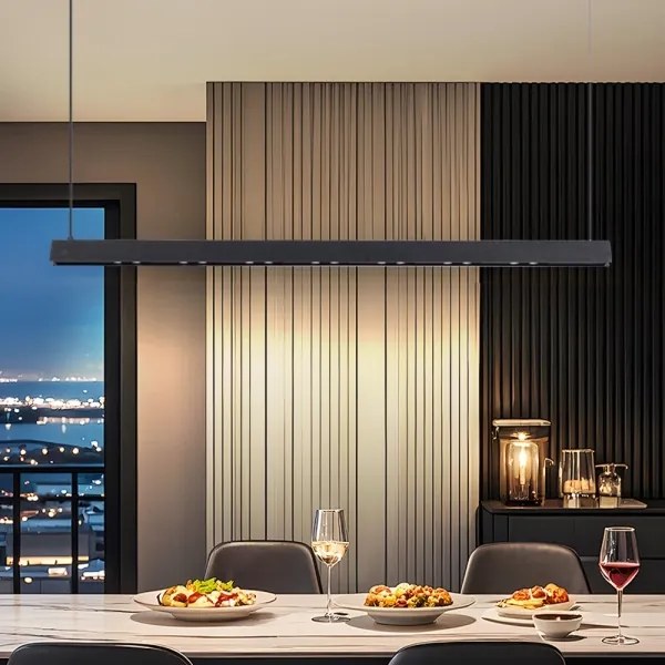 Immax NEO 07306L-LED Stmievaný luster na lanku MADEIRA 26W/230V Wi-Fi Tuya 122 cm čierna