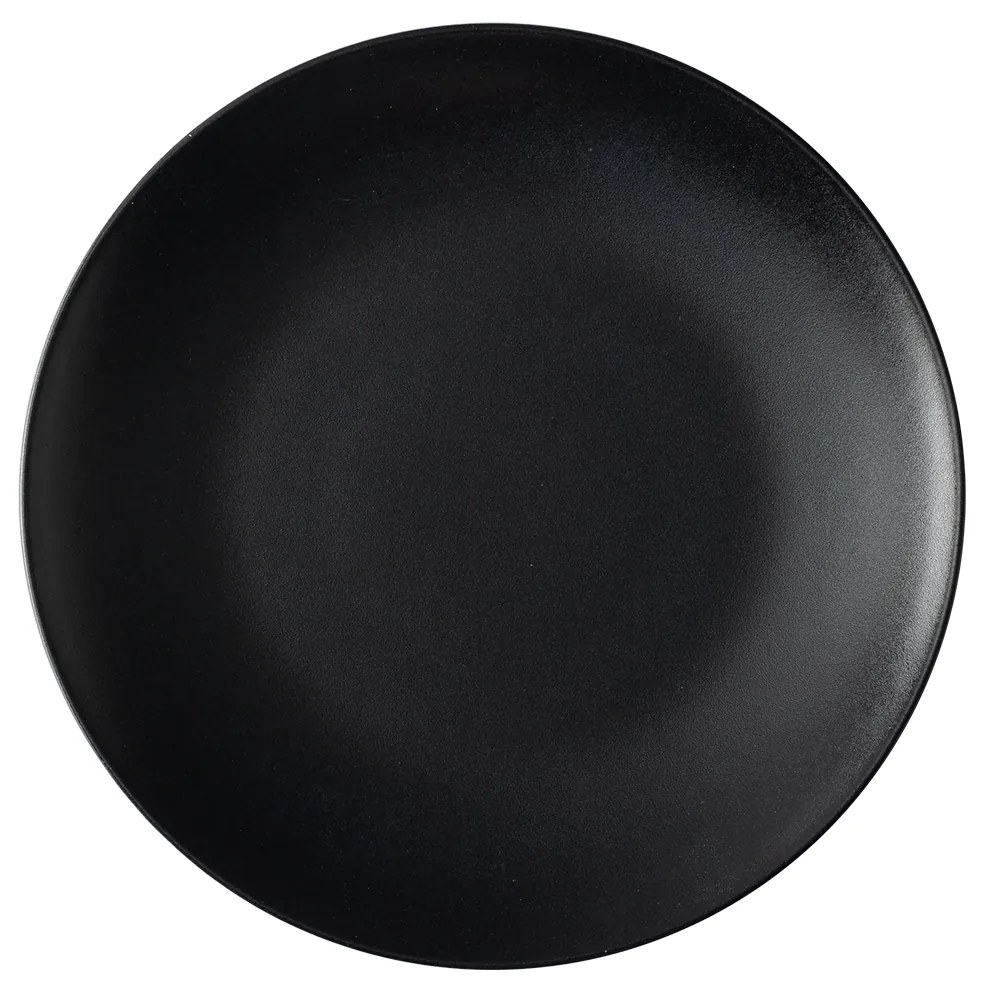Tanier plytký 24 cm 4 ks — Basic čierny matný - 492781