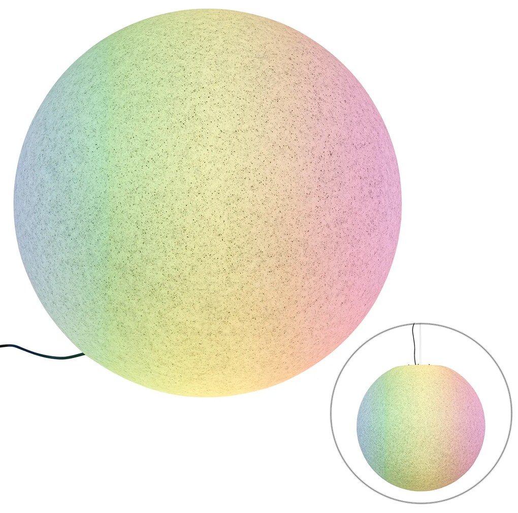 Inteligentné vonkajšie svietidlo sivé 77 cm IP44 vrátane LED - Nura