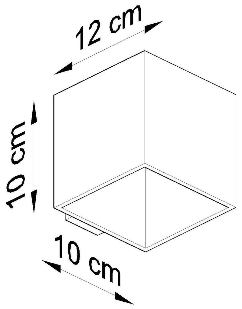 Nástenné svietidlo QUAD 1 biele