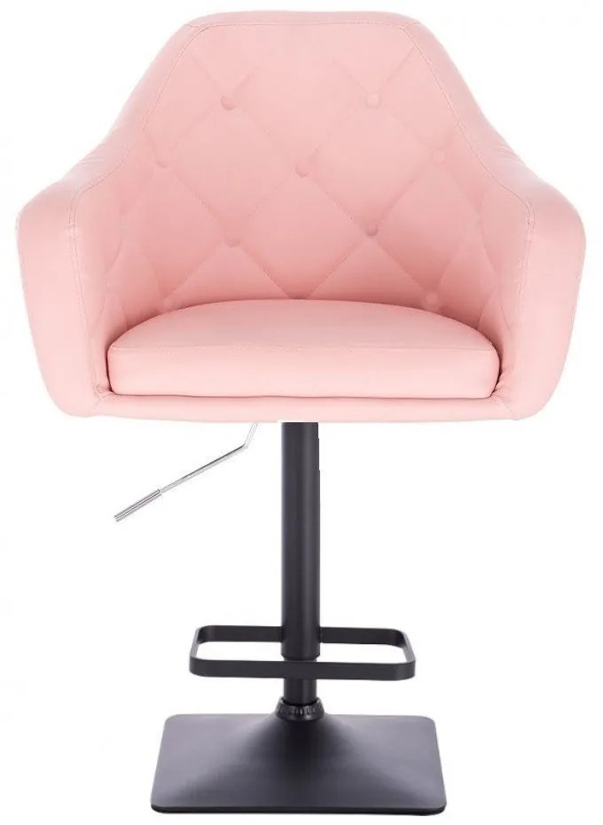 LuxuryForm Barová stolička ANDORA na čierne základni - ružová