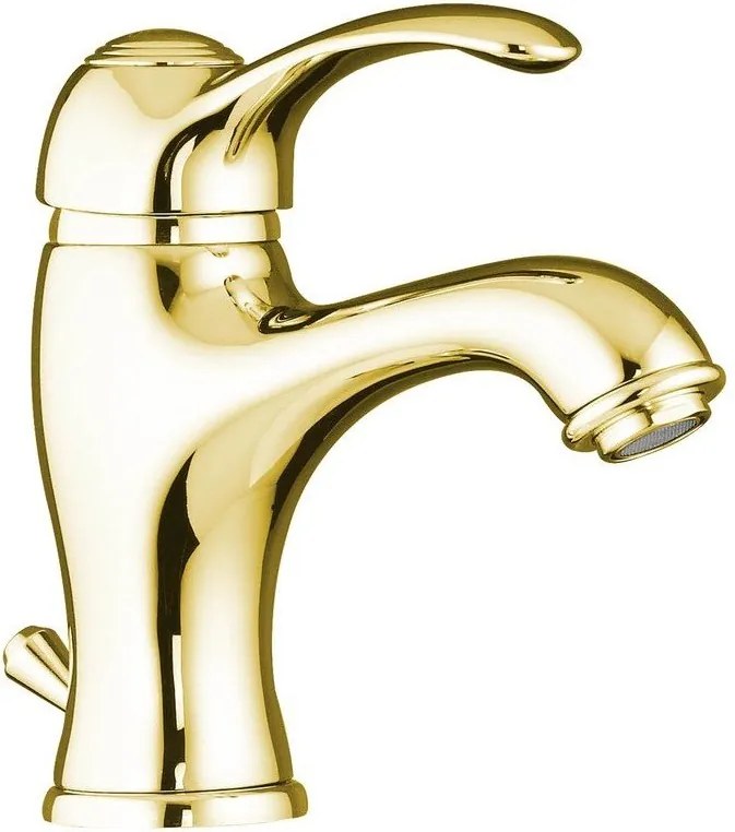 Stojančeková umývadlová batéria v zlatej farbe Kirké – Sapho