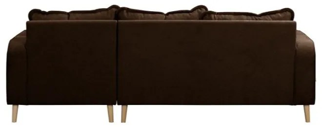 Tmavohnedá rohová pohovka (pravý roh) Beata - Ropez