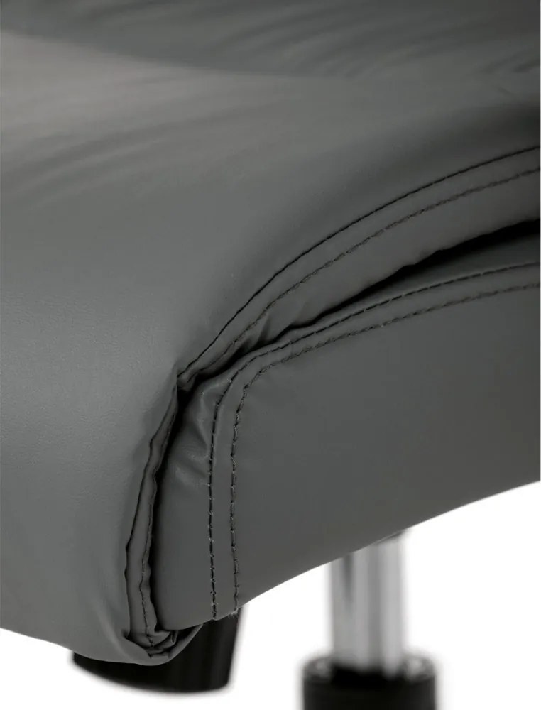 Kancelárske kreslo PEDRO — ekokoža, sivá