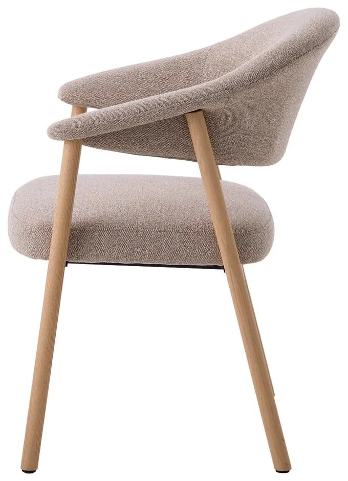 Béžové jedálenské kreslá v súprave s podrúčkami 2 ks z dubového dreva Elk – Unique Furniture