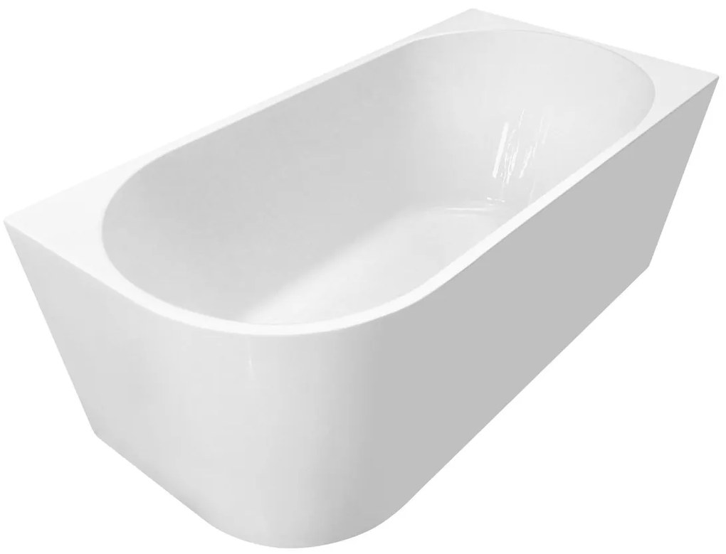 Aqualine Aqualine, TIBERA R rohová stojaca vaňa 170x80cm, biela, E1015