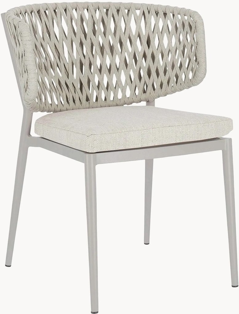 Stohovateľné záhradné jedálenské stoličky's opierkami na ruky Isauria, 4 ks